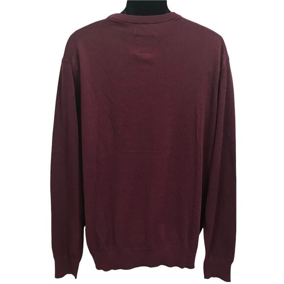 St. John’s Bay Super Soft Men’s Crew Neck Sweater Burgandy Sz XL NEW NWT - Picture 2 of 6